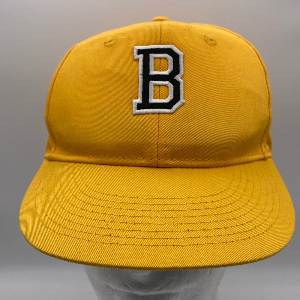 OC Sports Youth Team MLB Snapback Hat Custom Initial Varsity Letters, Gold Cap B
